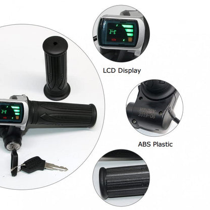 24V ebike Throttle with LCD Display ON-OFF Key Lock for E Vehicle - Electra Traders | Electronic Components & Gadgets India