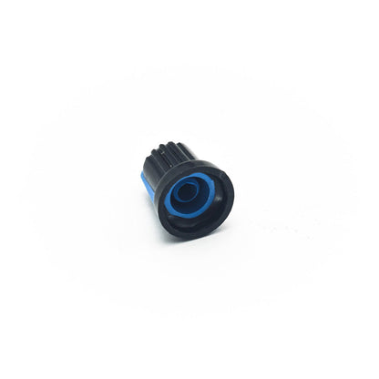 Black & Blue Plastic Knob for 4mm D-Shaft Potentiometer - Electra Traders | Electronic Components & Gadgets India