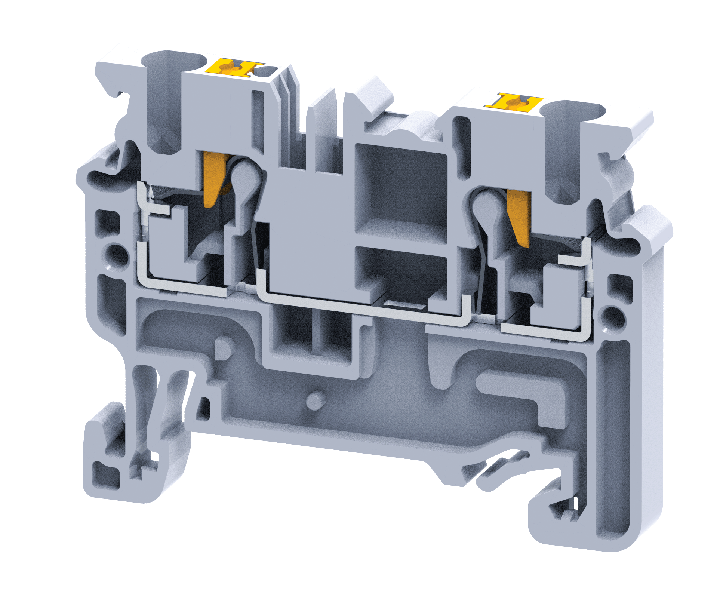 Connectwell CP2.5 2.5 sq.mm Feed Thru Push IN Terminal Block - Electra Traders | Electronic Components & Gadgets India