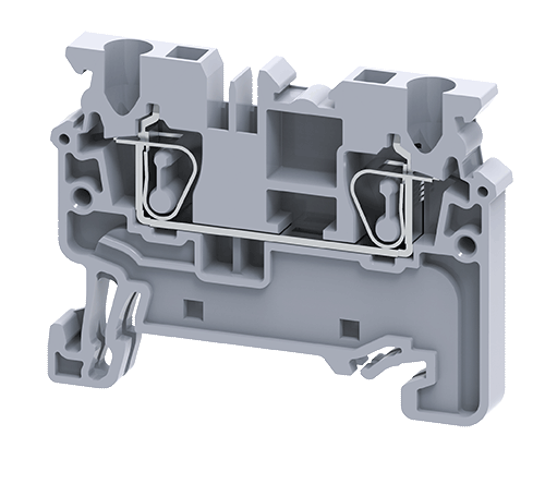 Connectwell CX2.5 2.5 sq mm Spring Clamp Feed Through Terminal Blocks - Electra Traders | Electronic Components & Gadgets India