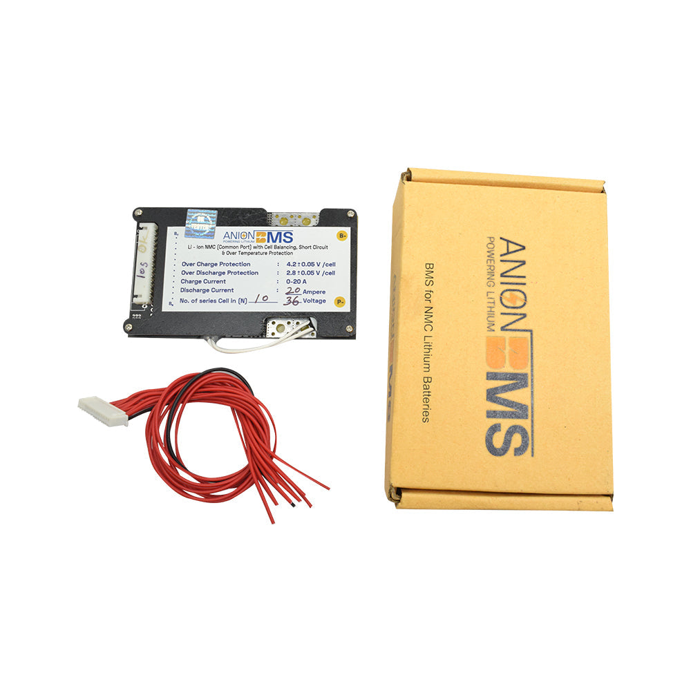 10S 37V 40A BMS for Lithium Ion NMC Battery With Cell Balancing (Common Port) - Electra Traders | Electronic Components & Gadgets India