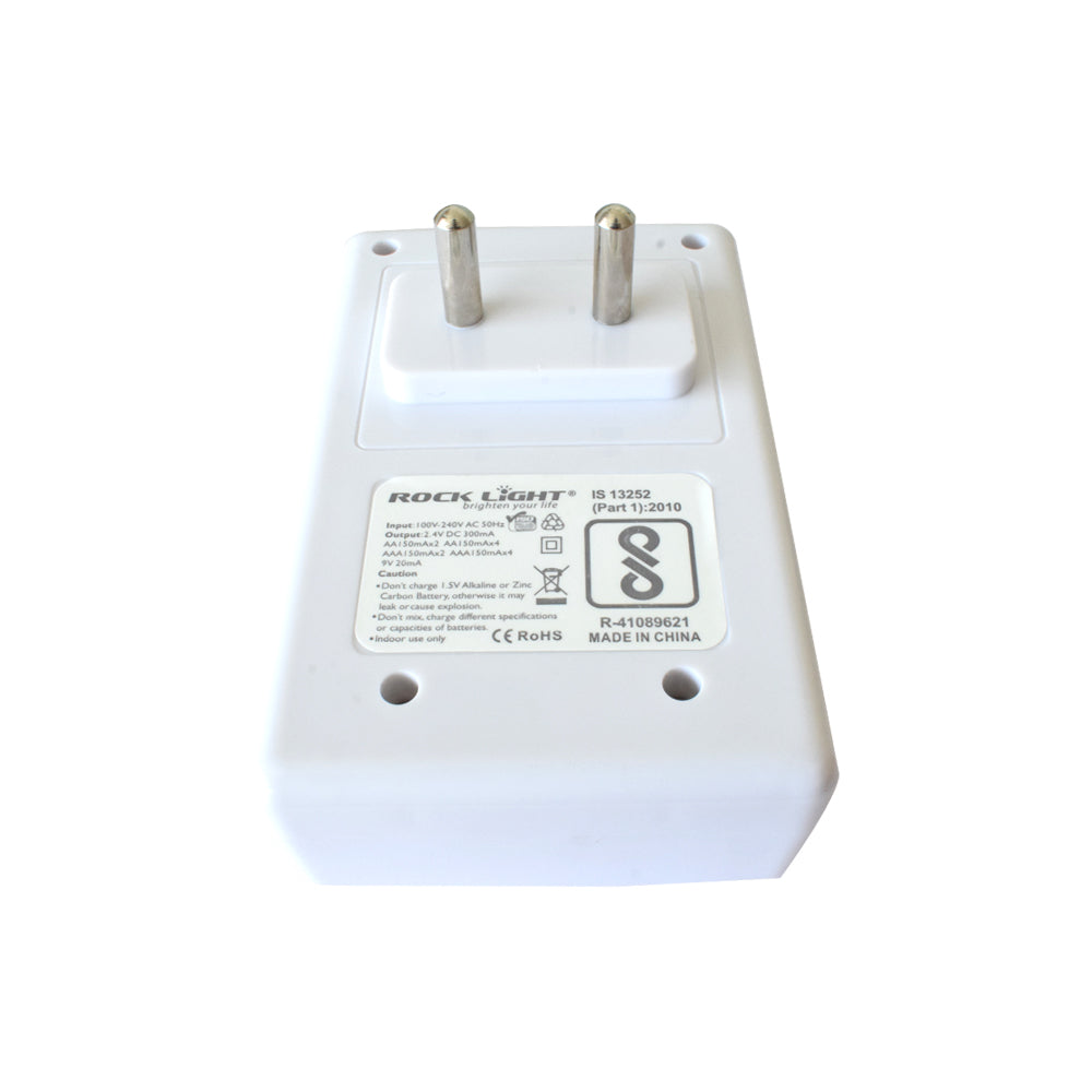 Rock Light RL-C5 Battery Charger for AA/AAA/ 9V Battery - Electra Traders | Electronic Components & Gadgets India