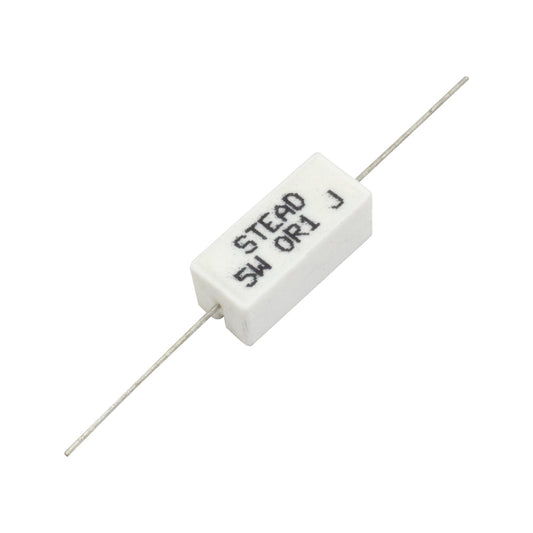 Stead 0.1 Ohm 5W 0R1 Wire Wound Ceramic Resistor - Electra Traders | Electronic Components & Gadgets India