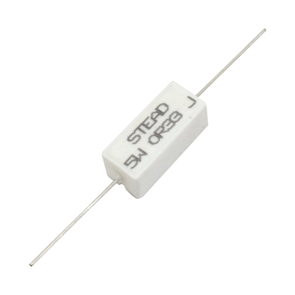 Stead 0.33 Ohm 5W 0R33 Wire Wound Ceramic Resistor - Electra Traders | Electronic Components & Gadgets India