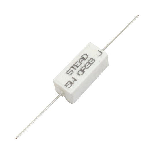 Stead 0.33 Ohm 5W 0R33 Wire Wound Ceramic Resistor - Electra Traders | Electronic Components & Gadgets India