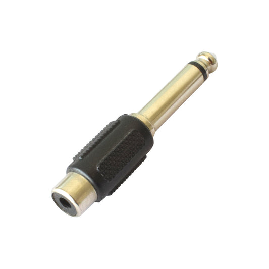 6.35mm Male Mono Plug To 1 RCA Female Stereo Audio Connector - Electra Traders | Electronic Components & Gadgets India