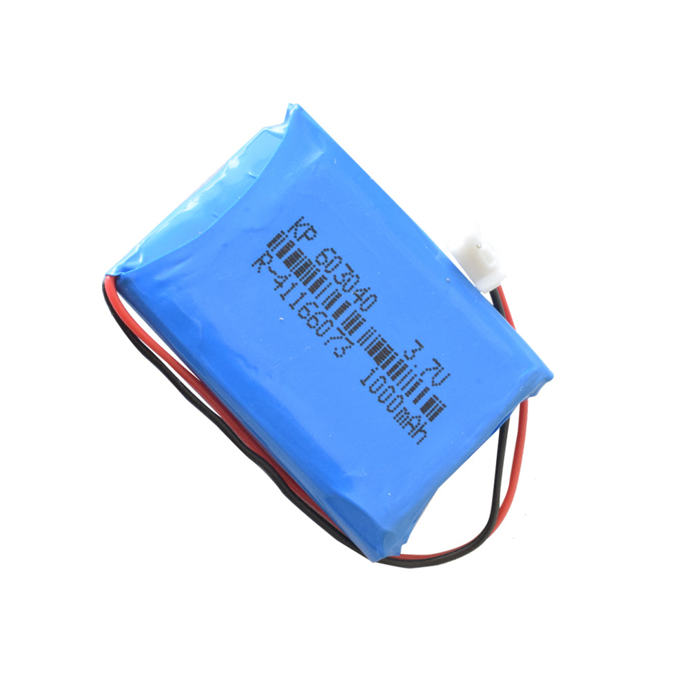 KP 603040 3.7V 1000mAh Lithium Polymer Battery - Electra Traders | Electronic Components & Gadgets India