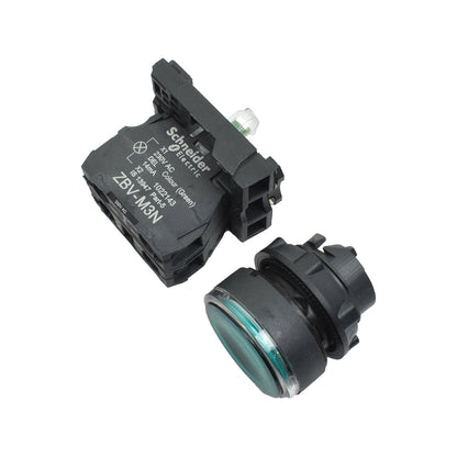 XB5AW33M1N 230V Illuminated Green Push Button with Screw Clamp - Electra Traders | Electronic Components & Gadgets India