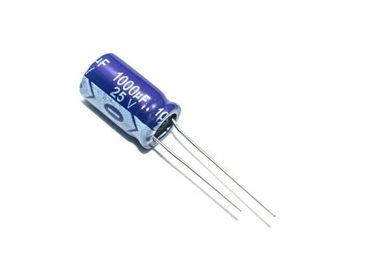 1000µF 25V Electrolytic Capacitor - Electra Traders | Electronic Components & Gadgets India