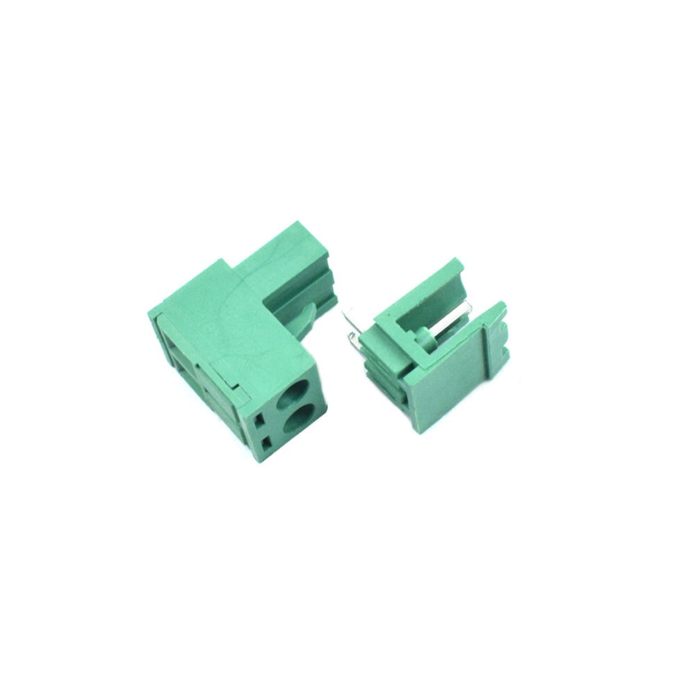 2 Pin Male and Female Pluggable Terminal Connector Right Angle Pitch 5.08mm - Electra Traders | Electronic Components & Gadgets India