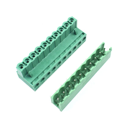 10 Pin Male and Female Pluggable Terminal Connector Right Angle Pitch 5.08mm - Electra Traders | Electronic Components & Gadgets India