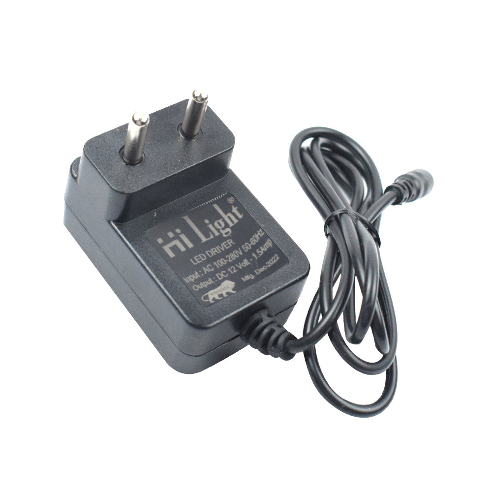 HiLight 12V 1.5A Power Adaptor - Electra Traders | Electronic Components & Gadgets India