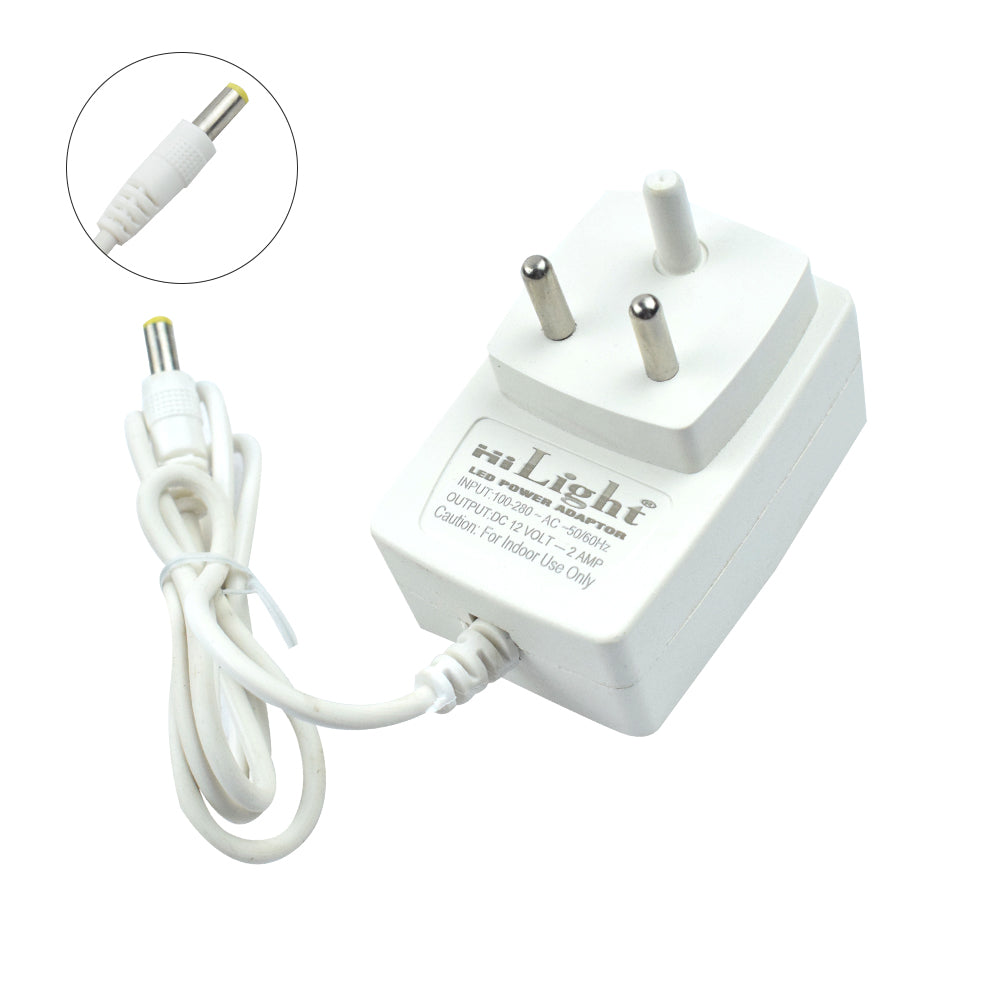 HiLight 12V 2A LED Power Adaptor - Electra Traders | Electronic Components & Gadgets India