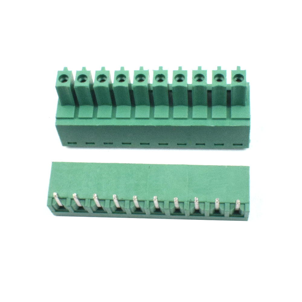 10 Pin Male and Female Pluggable Terminal Connector Right Angle Pitch 3.81mm - Electra Traders | Electronic Components & Gadgets India