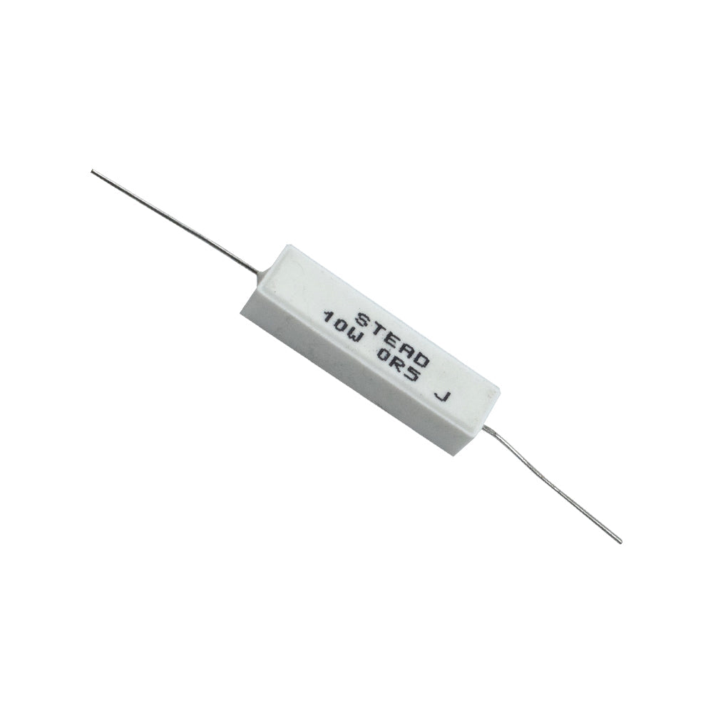 Stead 0.5 Ohm 10W 0R5 Wire Wound Resistor - Electra Traders | Electronic Components & Gadgets India