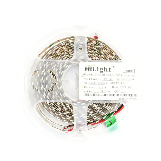 HiLight 12V 9.6W White 5 Meter LED Strip in 2835 Package - Electra Traders | Electronic Components & Gadgets India