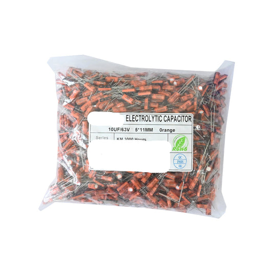 Leone 10uF 63V Electrolytic Capacitor - Electra Traders | Electronic Components & Gadgets India