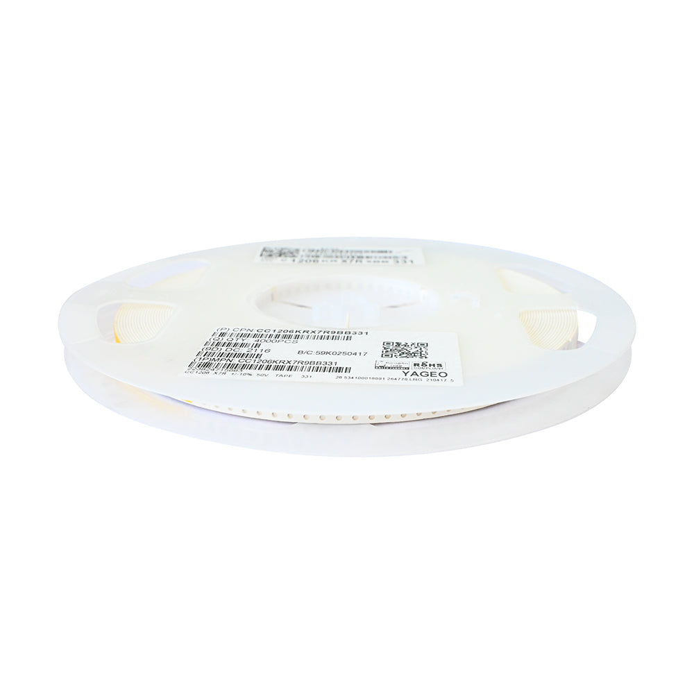 YAGEO 330pf 0.33nf 50V 1206 SMD Capacitor (Pack of 4000) - Electra Traders | Electronic Components & Gadgets India