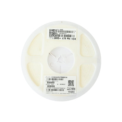 YAGEO 100nf 0.1uf 50V 0805 SMD Capacitor (Pack of 4000) - Electra Traders | Electronic Components & Gadgets India