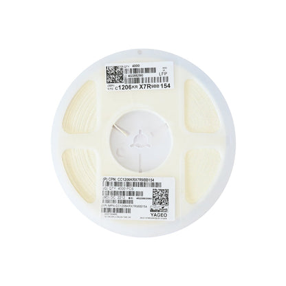 YAGEO 150nf 0.15uf 50V 1206 SMD Capacitor (Pack of 4000) - Electra Traders | Electronic Components & Gadgets India