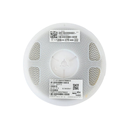 YAGEO 2200pf 2.2nf 50V 1206 SMD Capacitor (Pack of 3000) - Electra Traders | Electronic Components & Gadgets India