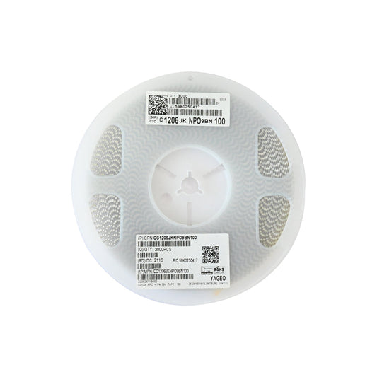 YAGEO 10pf 0.01nf 50V 1206 SMD Capacitor (Pack of 3000) - Electra Traders | Electronic Components & Gadgets India