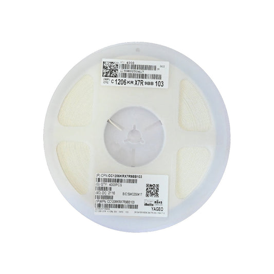 YAGEO 10nf 0.01uf 50V 1206 SMD Capacitor (Pack of 4000) - Electra Traders | Electronic Components & Gadgets India
