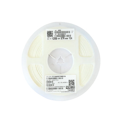 YAGEO 100nf 0.1uf 50V 1206 SMD Capacitor (Pack of 4000) - Electra Traders | Electronic Components & Gadgets India