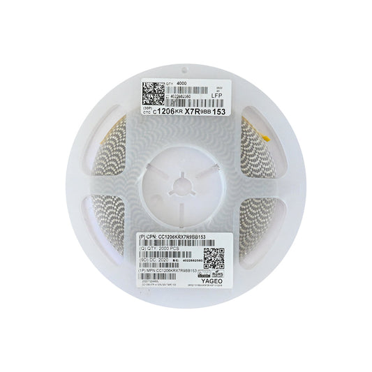YAGEO 15nf 153 50V 1206 SMD Capacitor (Pack of 2000) - Electra Traders | Electronic Components & Gadgets India