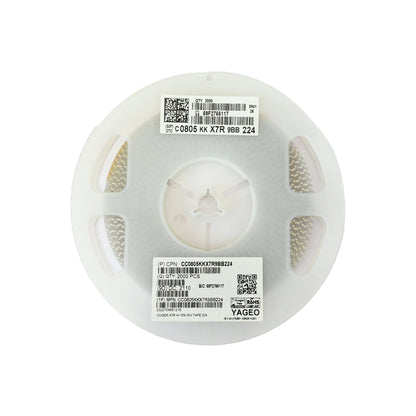 YAGEO 220nf 0.22uf 50V 0805 SMD Capacitor (Pack of 2000) - Electra Traders | Electronic Components & Gadgets India