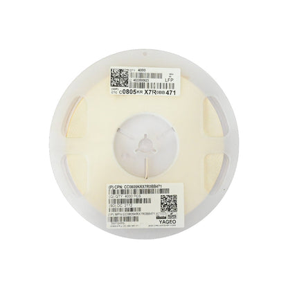 YAGEO 470pf 0.47nf 100V 0805 SMD Capacitor (Pack of 4000) - Electra Traders | Electronic Components & Gadgets India