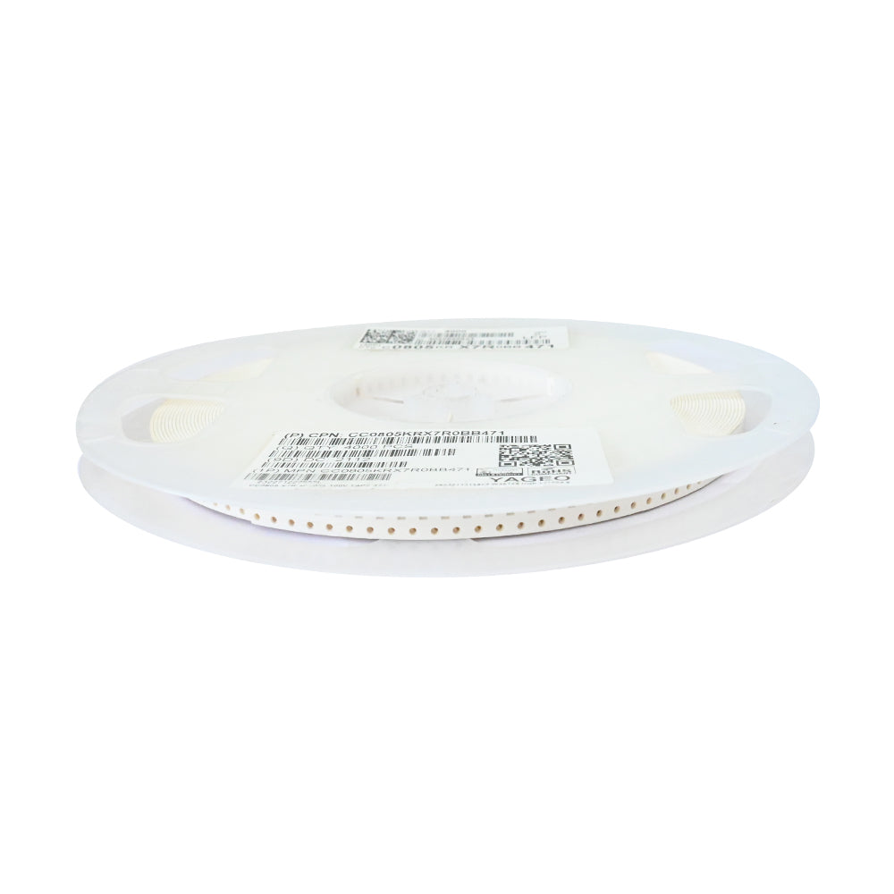 YAGEO 470pf 0.47nf 100V 0805 SMD Capacitor (Pack of 4000) - Electra Traders | Electronic Components & Gadgets India