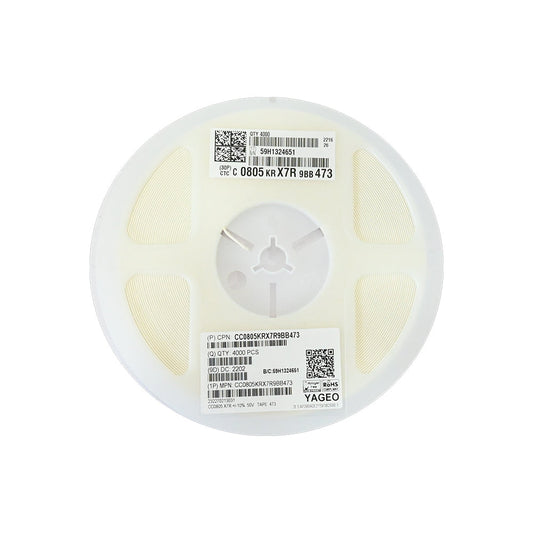 YAGEO 47nf 0.047uf 50V 0805 SMD Capacitor (Pack of 4000) - Electra Traders | Electronic Components & Gadgets India