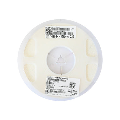 YAGEO 222 2.2nf 50V 0805 SMD Capacitor (Pack of 4000) - Electra Traders | Electronic Components & Gadgets India