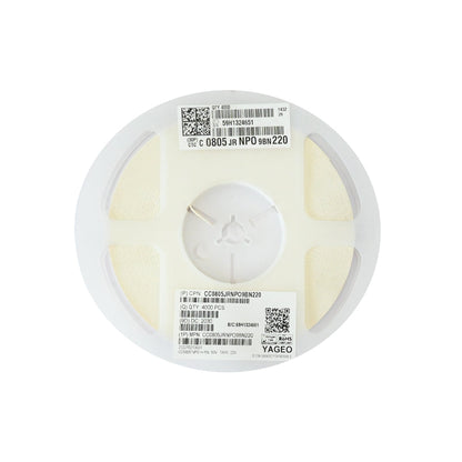 YAGEO 22pf 50V 0805 SMD Capacitor (Pack of 4000) - Electra Traders | Electronic Components & Gadgets India