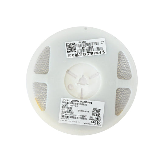 YAGEO 4.7uf 4700nf 50V 0805 SMD Capacitor (Pack of 3000) - Electra Traders | Electronic Components & Gadgets India
