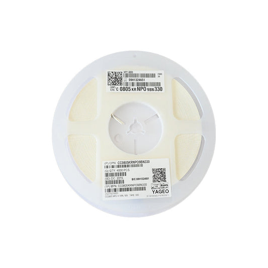 YAGEO 330 33pf 50V 0805 SMD Capacitor (Pack of 4000) - Electra Traders | Electronic Components & Gadgets India