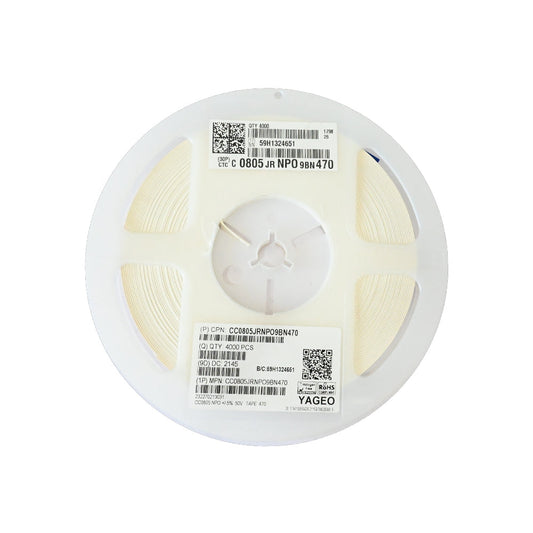 YAGEO 47pf 50V 0805 SMD Capacitor (Pack of 4000) - Electra Traders | Electronic Components & Gadgets India
