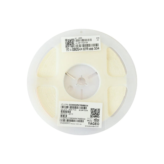 YAGEO 330nf 0.33uf 50V 0805 SMD Capacitor (Pack of 4000) - Electra Traders | Electronic Components & Gadgets India