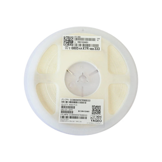 YAGEO 33nf 0.33uf 50V 0805 SMD Capacitor (Pack of 4000) - Electra Traders | Electronic Components & Gadgets India