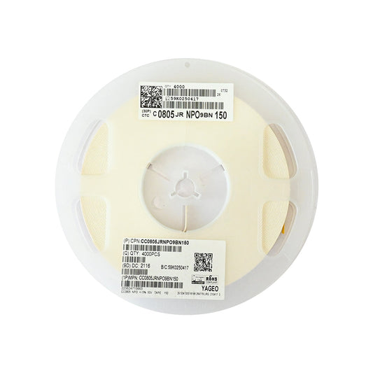 YAGEO 15pf 50V 0805 SMD Capacitor (Pack of 4000) - Electra Traders | Electronic Components & Gadgets India