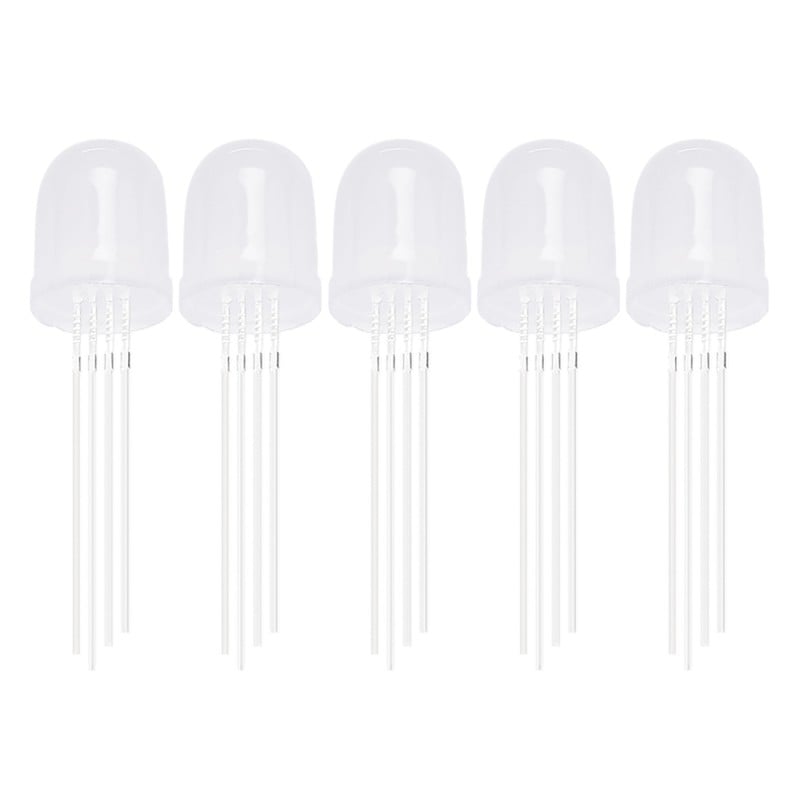 Diffused RGB Common Anode LED â€“ 10mm Tricolor - Electra Traders | Electronic Components & Gadgets India
