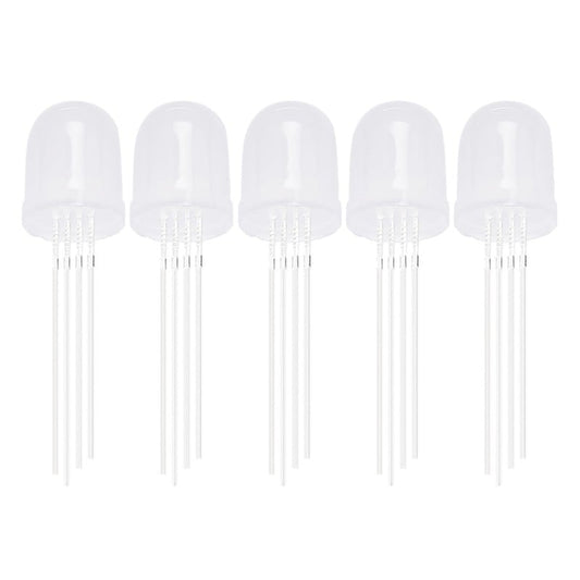 Diffused RGB Common Anode LED â€“ 10mm Tricolor - Electra Traders | Electronic Components & Gadgets India