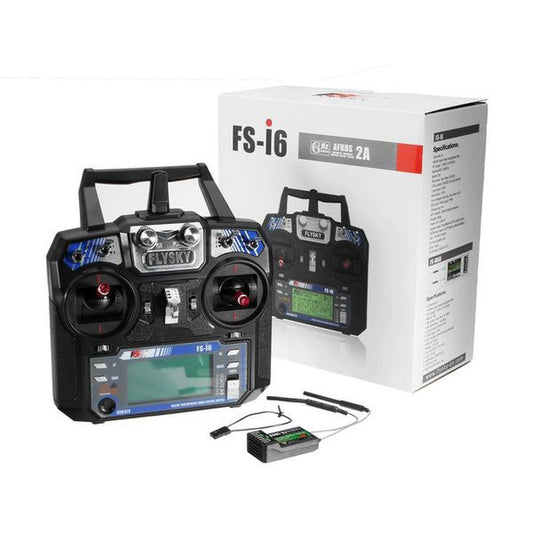 FlySky FS-i6 2.4GHz 6CH PPM RC Transmitter With FS-iA6B Receiver - Electra Traders | Electronic Components & Gadgets India