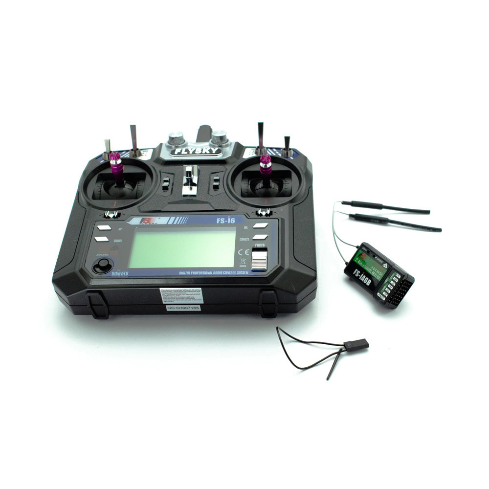 FlySky FS-i6 2.4GHz 6CH PPM RC Transmitter With FS-iA6B Receiver - Electra Traders | Electronic Components & Gadgets India