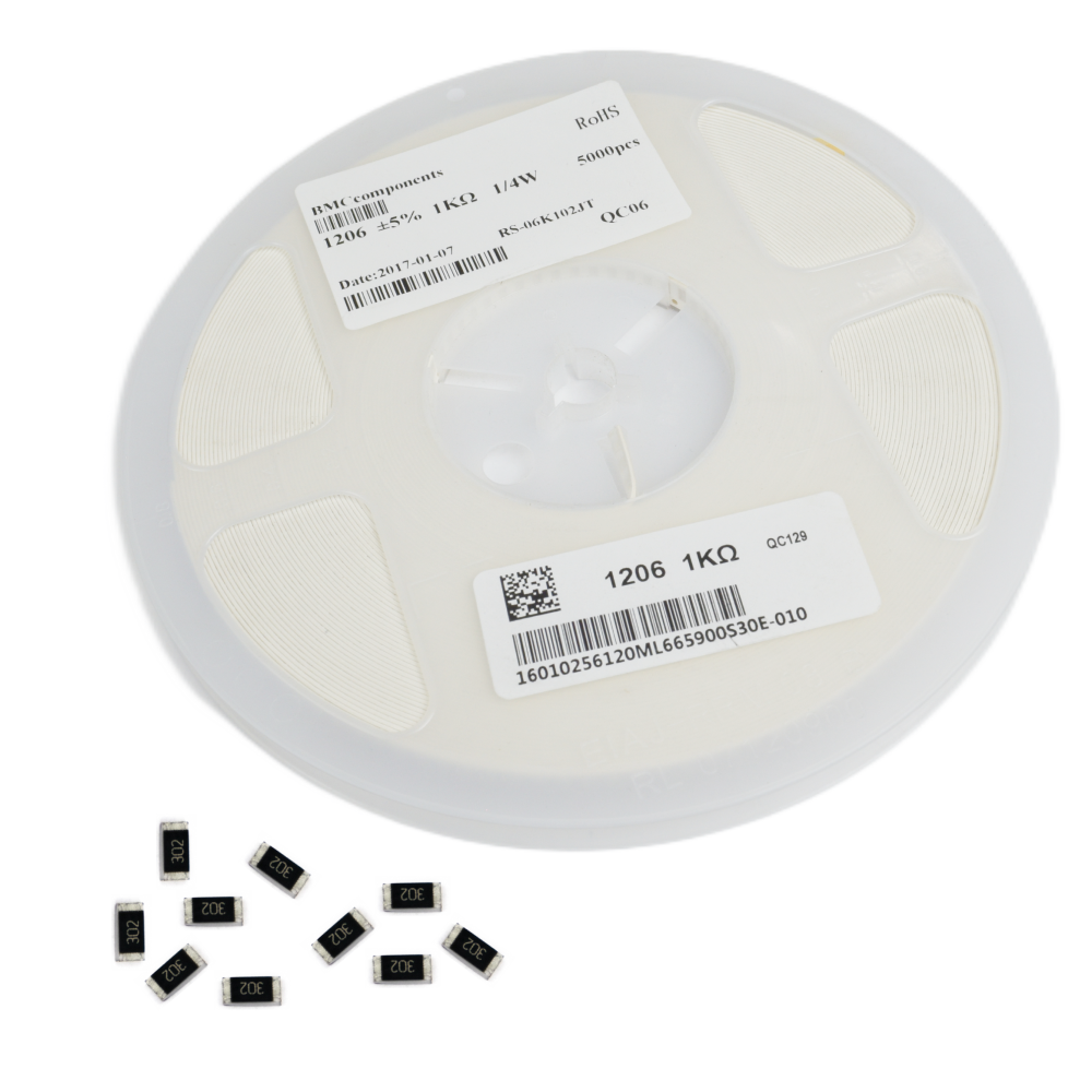 51k ohm (513) 5% SMD Resistor 1206 (Reel of 5000) - Electra Traders | Electronic Components & Gadgets India