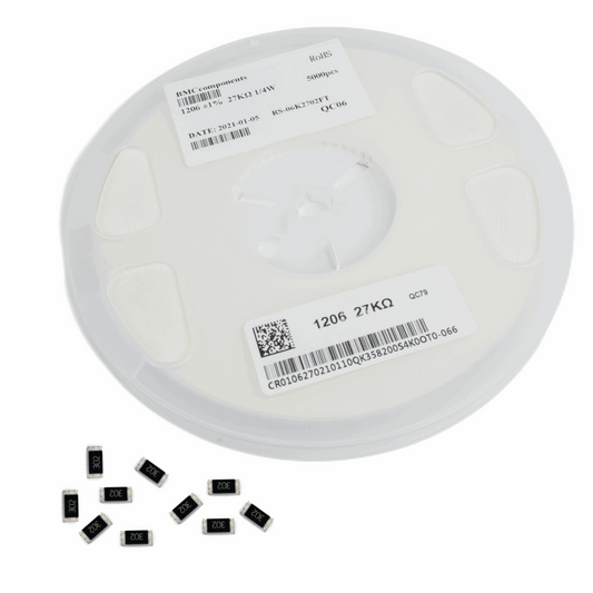 1.8k ohm (1801) 1% SMD Resistor 1206 (Reel of 5000) - Electra Traders | Electronic Components & Gadgets India