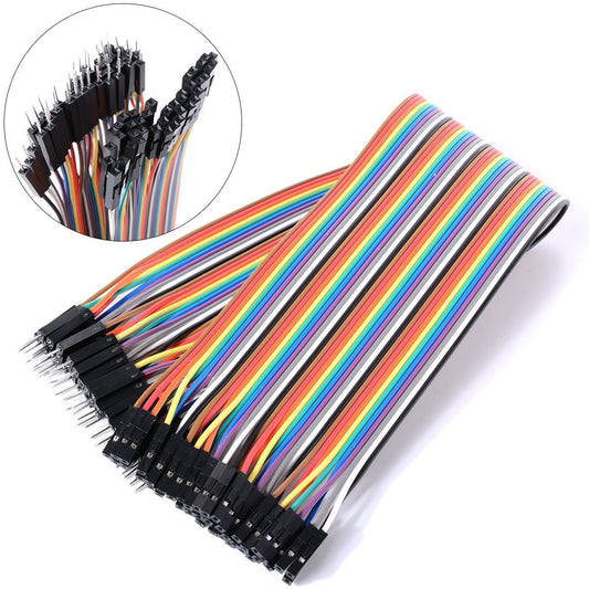 Male To Female Jumper Wires 10cm - Electra Traders | Electronic Components & Gadgets India