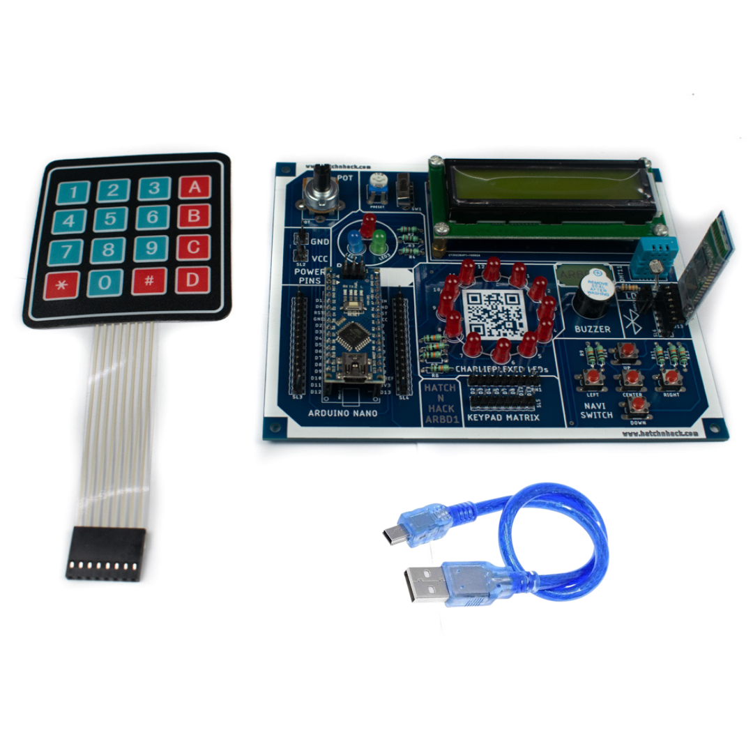 Arduino Practice Board, ARBD1 (Soldered) with All Components - Electra Traders | Electronic Components & Gadgets India