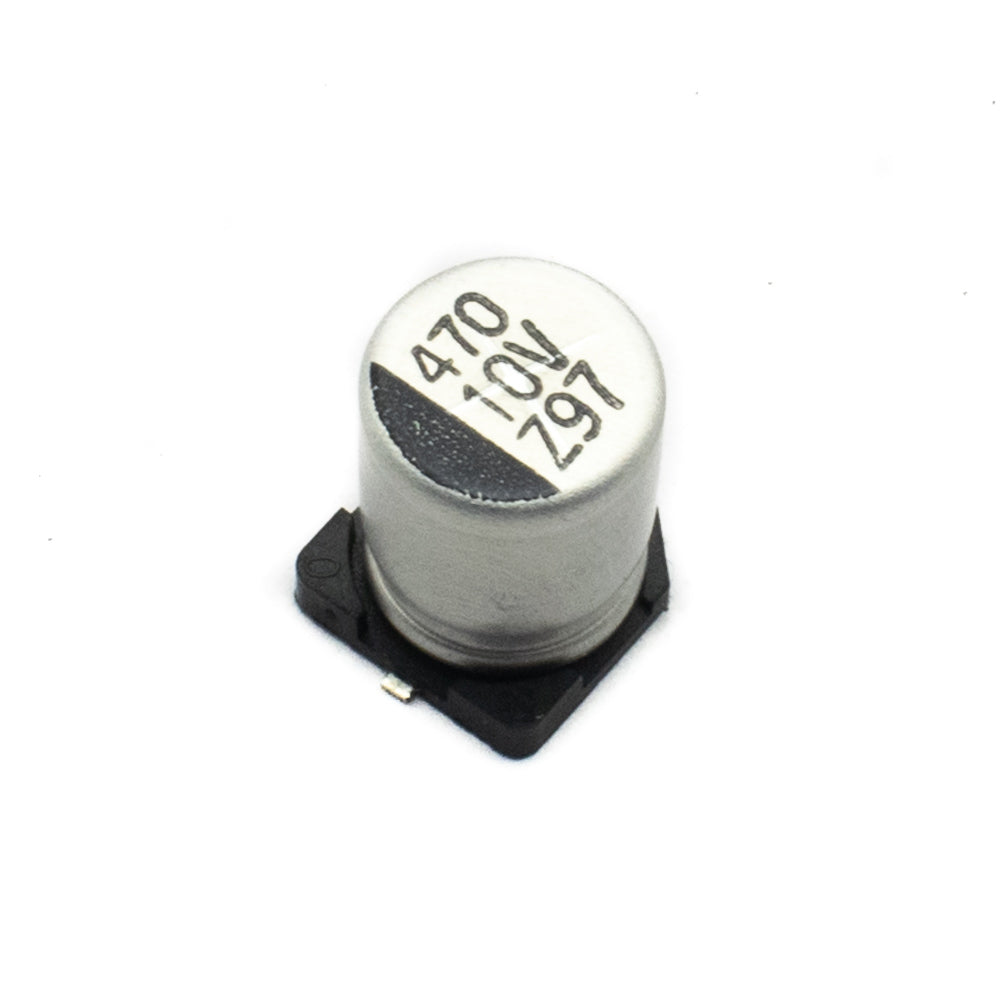 470uF 10V Electrolytic SMD Capacitor - Electra Traders | Electronic Components & Gadgets India